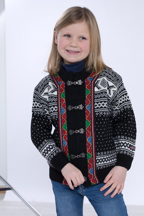 Norsk børne sweater i 100% kamgarnsuld fra Arctic Circle of Norway