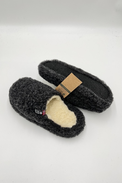 Bamse slippers & hjemmesko af 100% uld skridsikre